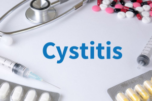 Can antibiotics help treat cystitis caused by bacterial infection?