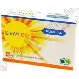 Buy SunVit Vitamin D3 Tablets Online in the UK.