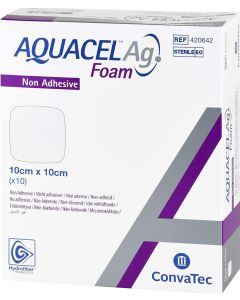 Picture of Aquacel Ag Foam Non Adhesive 10x10 cm