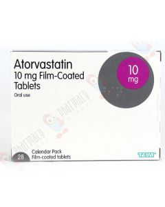 Picture of Atorvastatin 10mg Film-Coated Tablets for High Cholesterol  Treatment