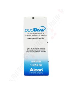 Picture of Duotrav 40 micrograms/ml+ 5 mg/ml Eye Drops Solution