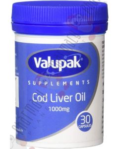 Picture of Valupak Cod Liver Oil 1000mg Capsules 30