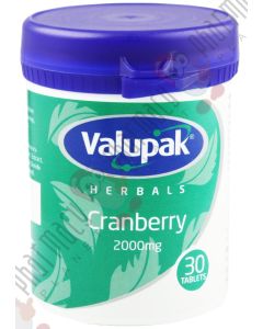 Picture of Valupak Cranberry 2000mg Tablets 30