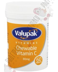 Valupak Vitamin C 80mg Chewable Tablets 60