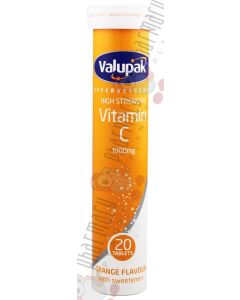 Valupak Vitamin C Effervescent Tablets 20