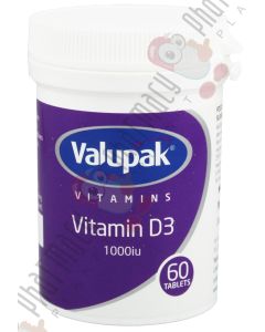 Valupak Vitamin D 1000iu Tablets 60