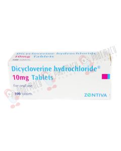 Picture of Dicycloverine Hydrochloride 10mg Tablets for treating Gastrointestinal Problem