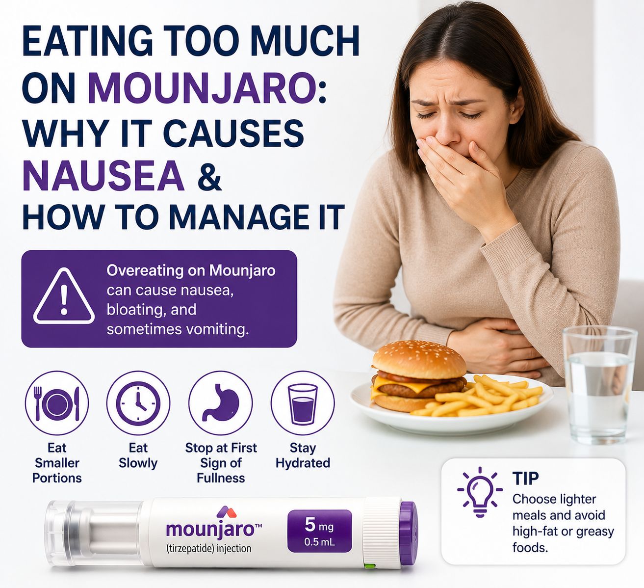 too much tirzepatide Eating Too Much on Mounjaro: Why It Causes Nausea & How to Manage It
